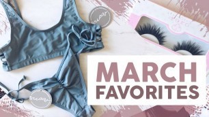 'March Favorites: Suav Swim, Lashes, Gym Outfits'
