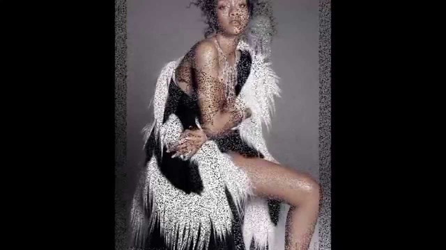 'Rihanna poses topless for ELLE in a very sexy fashion shoot ...but claims she is SHY'
