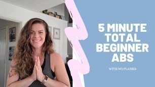 '5 Minute Abs Workout For Beginners | No Equipment And No Planks'
