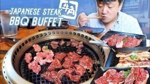 'UNLIMITED JAPANESE STEAK BBQ BUFFET Trying Gyu Kaku ENTIRE STEAK MENU Food Review'