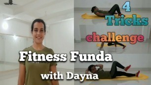 'Fitness Funda with Dayna || 4 Tricks Challenge ❤ || Upasana- The Fitness Marshall ||'