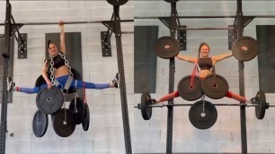 'Woman Shows Off Her Strength With Fake Weights'