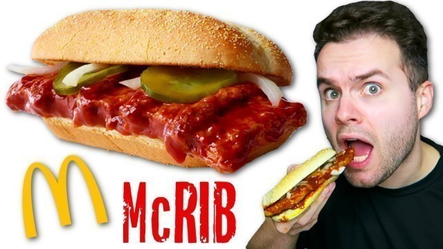 'Trying McDonald\'s NEW McRib for the FIRST TIME! - Fast Food Review'