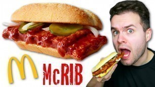 'Trying McDonald\'s NEW McRib for the FIRST TIME! - Fast Food Review'