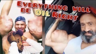 'OE Fitness Fake Oil Arms Hilarious Reaction'