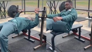 '50 Cent Shows Off Strength With Fake Weights'