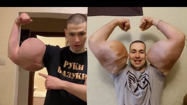 'Russian Hulk Shows Off His Big Fake Arms'