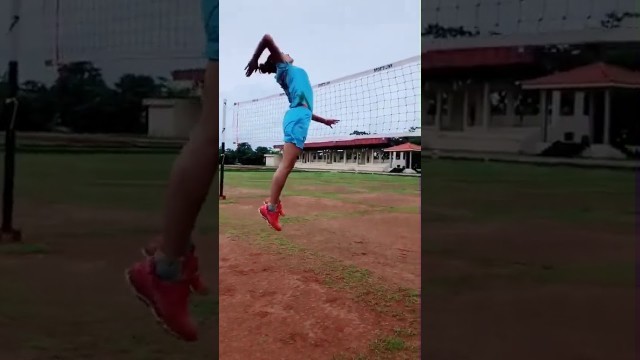 'High jump shots #girls volleyball # dengerious super shots spike# fitness funda $ वॉलीबॉल प्रेमी'