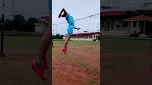 'High jump shots #girls volleyball # dengerious super shots spike# fitness funda $ वॉलीबॉल प्रेमी'