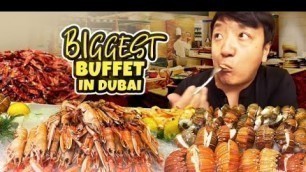 'All You Can Eat LOBSTER SEAFOOD BUFFET! BIGGEST BUFFET in Dubai FOOD REVIEW | Atlantis The Palm'