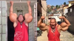 'Brazilian \'Hulk\' Proves His Strength With Fake Arms'