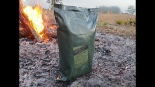 'Camping with Lithuanian Food Rations Daytime & Nighttime Outdoor MRE Review Field Test'