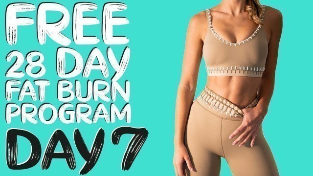 'DAY 7 | FREE 28 DAY WORKOUT CHALLENGE | Arms & Abs Tone | Timer & Modifications Included'