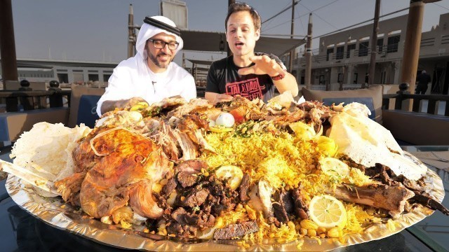 'Dubai Food - RARE Camel Platter - WHOLE Camel w/ Rice + Eggs - Traditional Emirati Cuisine in UAE!'