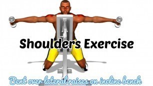 'Shoulders Exercise  -  Bent over lateral raises on incline bench #FITNESS FUNDA RJ13'