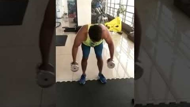 'Dumbbell excercise#  build massive shoulder # at gym motivation # fitness funda'