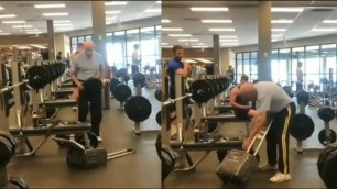 'Grandpa Steals Weights From The Gym'