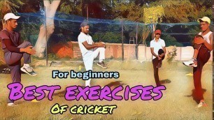 'Best exercises for beginners in cricket | Cricket drilles , workout tips | Cricket tips in Hindi'