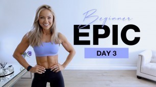 'Day 3 of Beginner EPIC | No Equipment Ab & Core Workout'