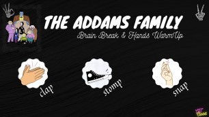 'Addams Family Brain Break & Hands Warm Up Activity for writing'