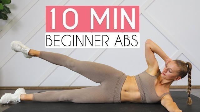 '10 MIN BEGINNER AB WORKOUT (Sixpack Abs, No Equipment)'