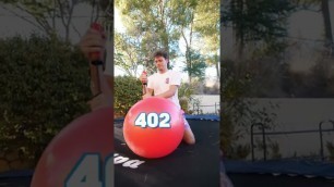 'How many pumps does it take for a Yoga Ball to blow up?'
