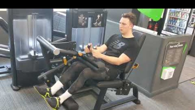 'Leg curl demo at Energie Fitness Cardiff St Mellons gym'