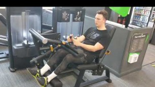 'Leg curl demo at Energie Fitness Cardiff St Mellons gym'