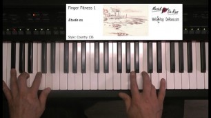 'Finger Fitness for keyboard deel 1, Etude 1, keyboard etudes, Play along, Learn to play, Yamaha'