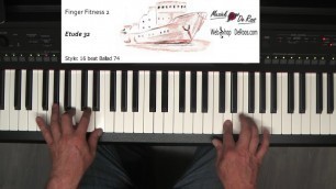 'Finger Fitness for keyboard deel 2, Etude 32, keyboard etudes, Play along, Learn to play, Yamaha'