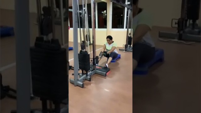 'Pragathi Heavy Workouts in Gym Fitness Freak Latest Video'