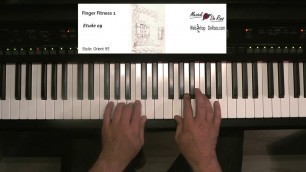 'Finger Fitness for piano deel 1, Etude 9, piano etudes, Play along with tutorial, Yamaha'