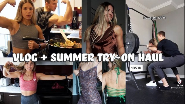 'PRINCESS POLLY  summer try on haul (first impression) + fitness couple Sunday routine vlog'