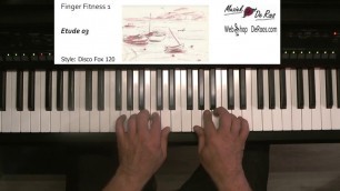 'Finger Fitness for piano deel 1, Etude 3, piano etudes, Play along with tutorial, Yamaha'