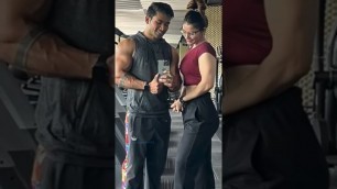 'Indian Fitness Couple ❤️ Couple Workout #gym #couplegoals #shorts'