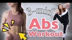 '3-MIN ABS WORKOUT | For Beginners | Easy & Effective!'