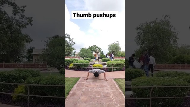 'thumb pushups | thumb pushup | strength training | finger pushups | calisthenics | #shorts #fitness'