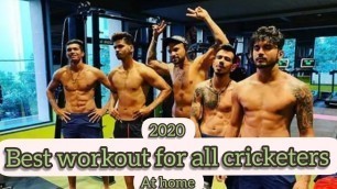 'Workout for cricketers | Home workout for cricketers | cricket workout in ground l cricket workout'