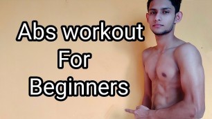 'Abs workout for beginners #fitness #trending #youtube'