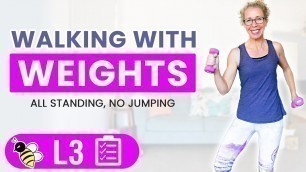 'WALKING with WEIGHTS, 40 minute osteoporosis prevention workout | Pahla B Fitness'