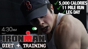 'IRONMAN TRIATHLON DIET & TRAINING | 5,000+ Calories & 11 Mile Run | Nick Bare\'s Routine'