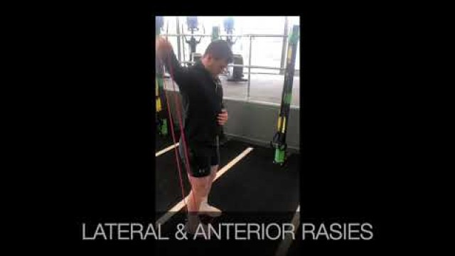 'Lateral & anterior raises with a resistance band demo at Energie Fitness Cardiff St Mellons gym'