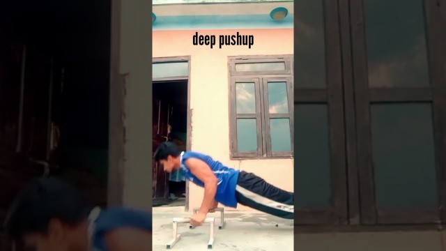 'Deep pushups|| Calisthenics and bodyweights #parallettes #fitness #fitnessfreak'