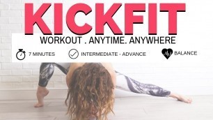 Kick Fit HIIT at home 7 minute workout | LEGS and BOOTY BLASTER!