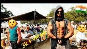 'when fitness freak goes shirtless in public /must see public reaction @FitManjeet #vlog'