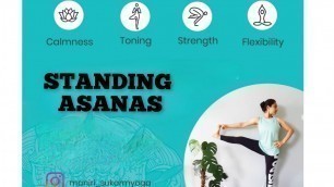 'Standing asanas for beginners for a complete lower body workout. #fitness #workout #yoga #health'