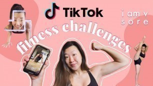 'Trying Tiktok Fitness Challenges- planks, pushups, squats and some big time FAILS im SORe af LOL'