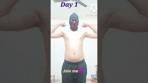 'Day 1 of my journey to be fitness freak. Join me king'