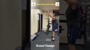 'Krunal Pandya | Indian Cricketer | Workout video | Exercises'
