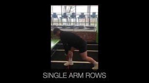 'Single arm rows with a resistance band demo at Energie Fitness Cardiff St Mellons gym'